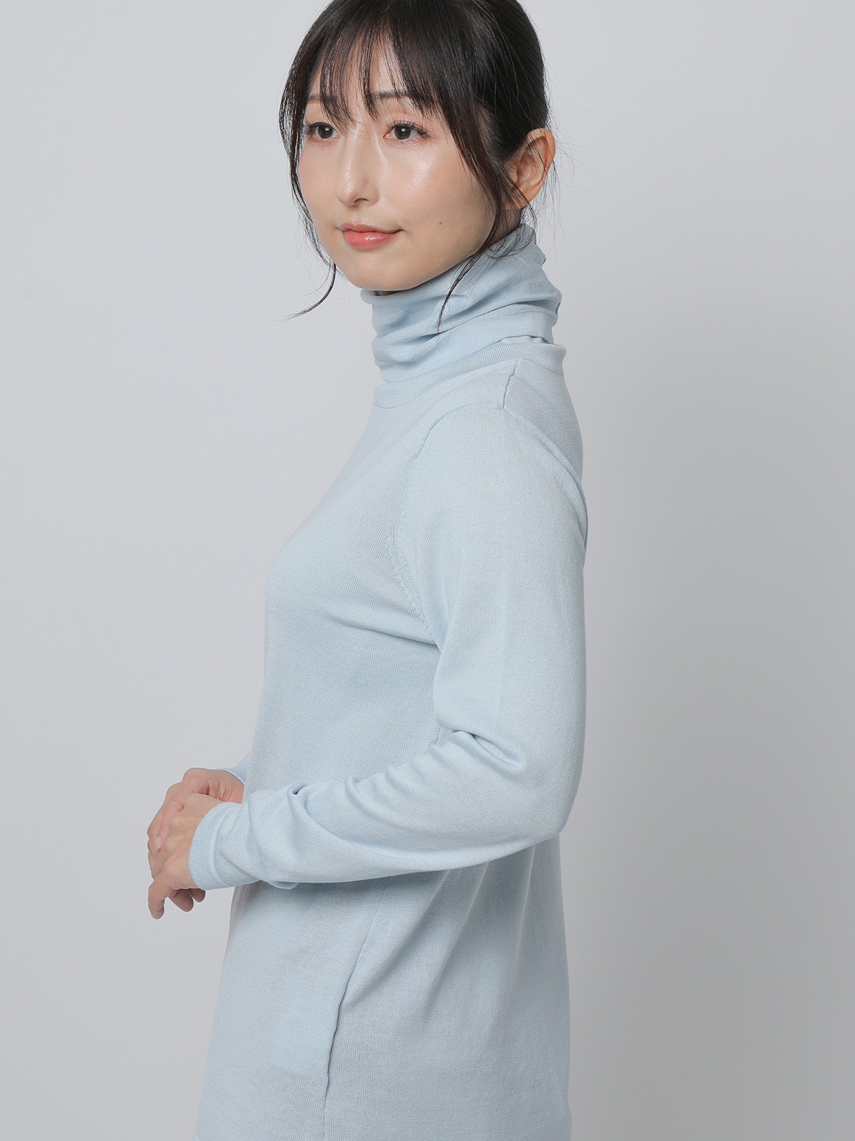 シルクコットン　タートルネック　サステナブル