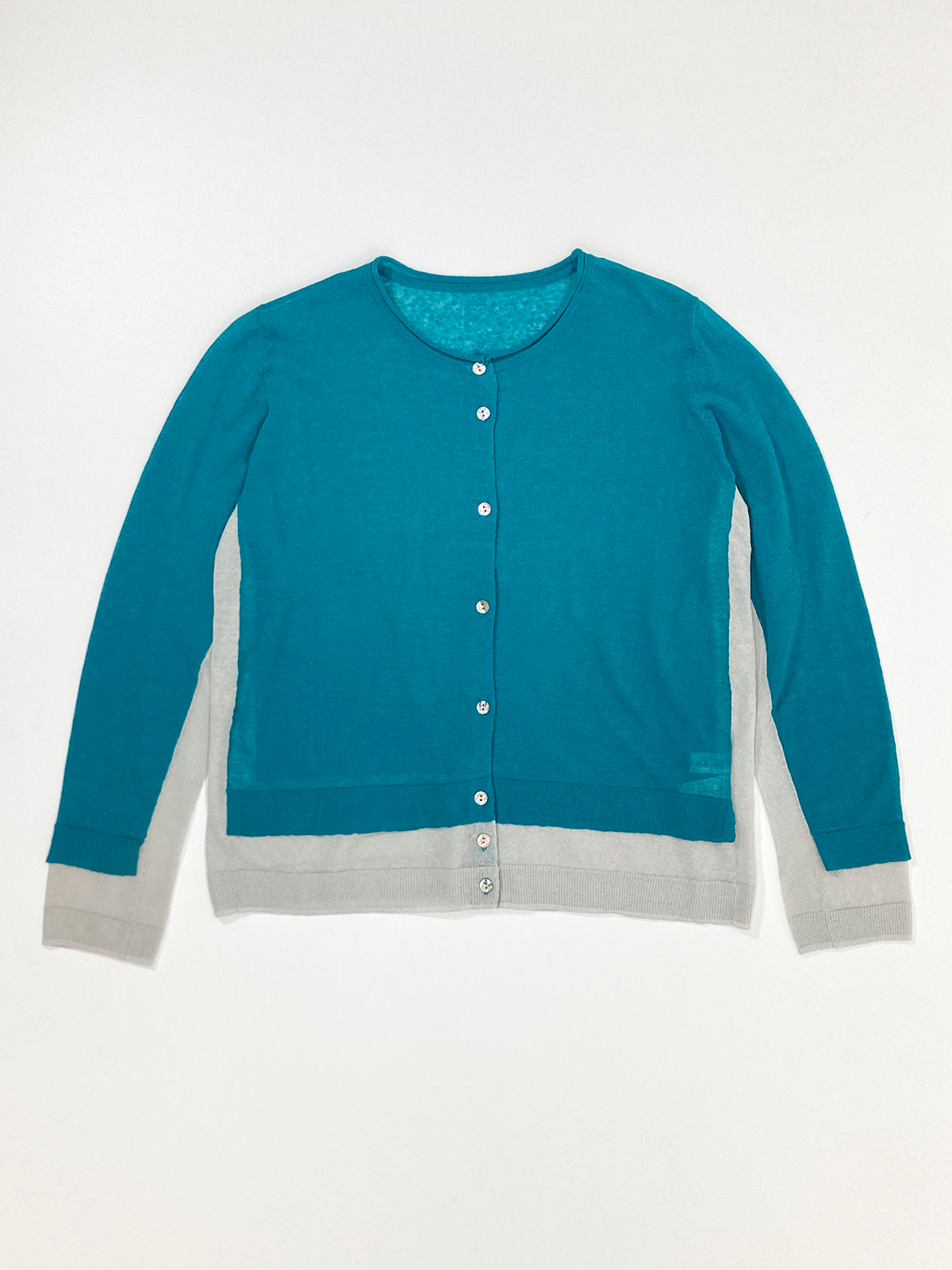 配色シアーカーディガン　サステナブル