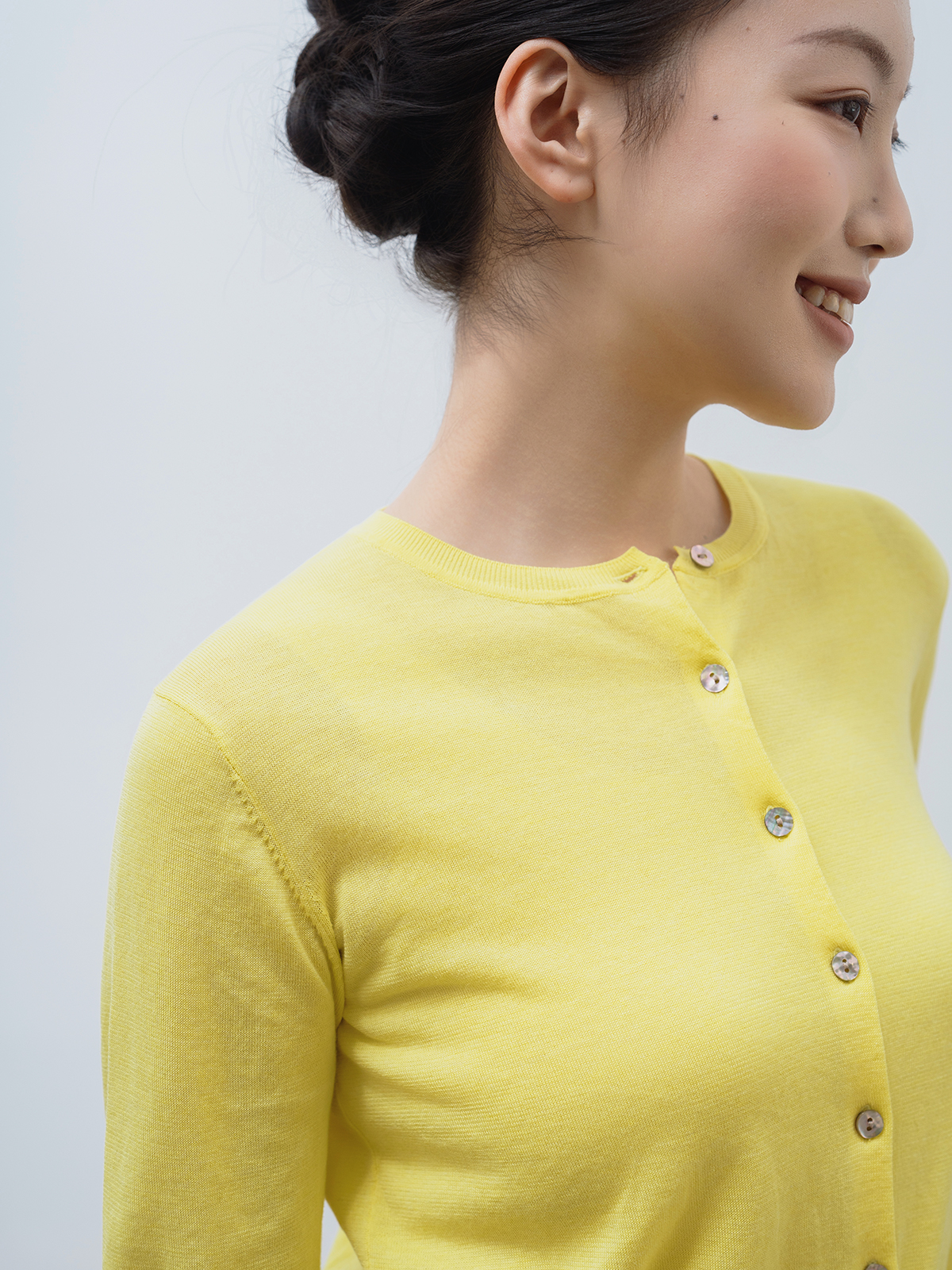 リネンブレンド カーディガン　サステナブル