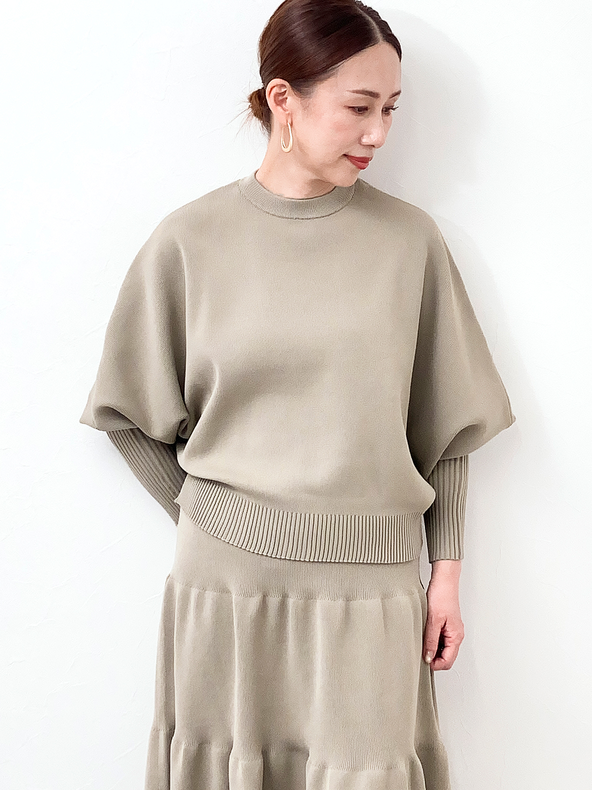 中空糸 ショートニット Beige